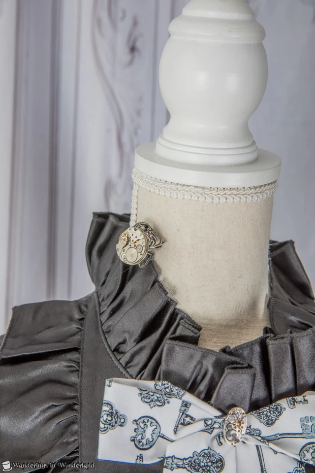 Keys Steampunk Costume Small Victorian Goth Top Hat Goggles - Image 3 of 4