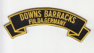 Downs Barracks, Fulda  Germany 4'' embroidered rocker tab patch