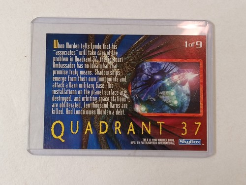 Babylon 5 Insert Chase Card 1 Of 9 Coming Of Shadows Fleer Skybox 1996 - Picture 6 of 6