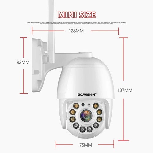 Cámara domo inalámbrica Wifi de audio de dos vías Mini PT 1080P 12VDC 12 ranura para tarjeta SD, MICRÓFONO - Imagen 5 de 12