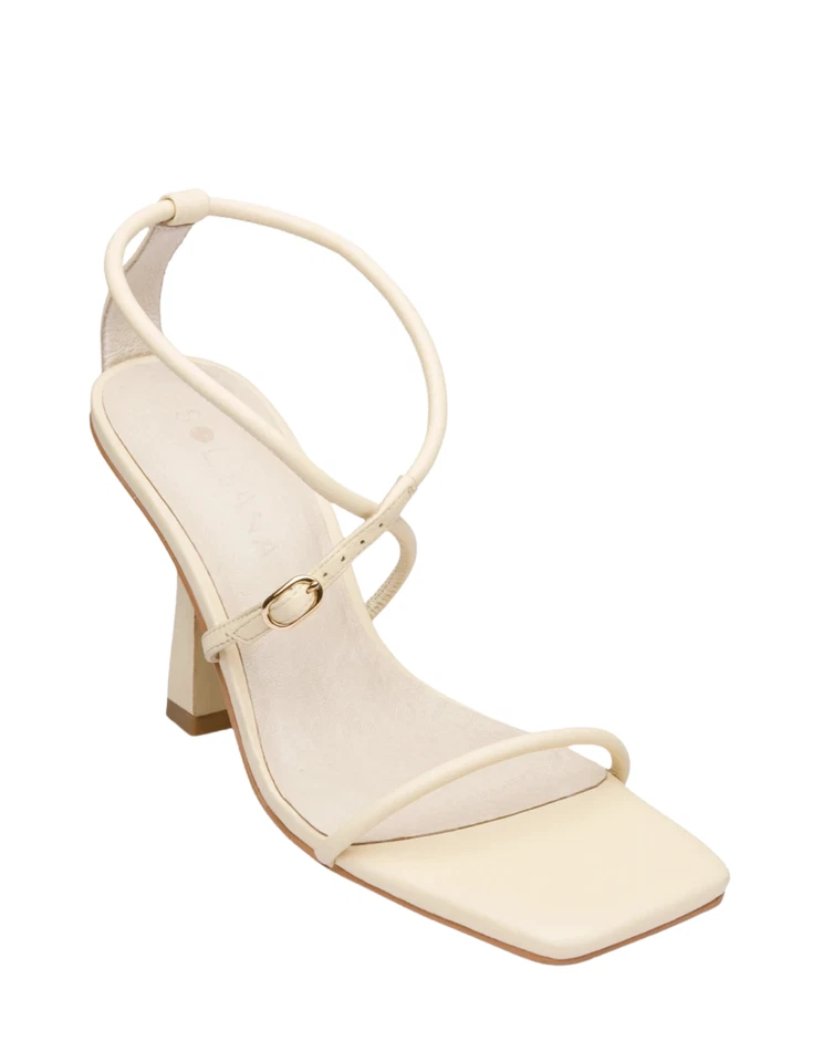 Talla EU 39 / AU 8 NUEVO EN CAJA - Sandalias de tacón de cuero crema mantequilla Sol Sana Neveah Foto 4 de 4