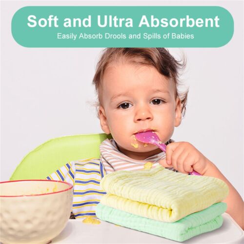 Baby Cotton Muslin Throw Blanket Soft Wrap for Cot Pram Crib Newborn 110x110cm - Picture 10 of 23