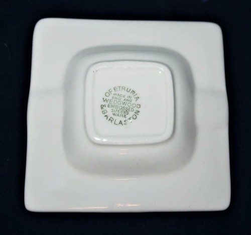 Wedgwood Queensware Green Celadon on Cream Color Smooth Edge, Ashtray, 3 3/8" - Picture 2 of 2