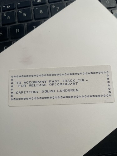 K790 Dolph Lundgren  1987 5 x 7 photograph - Picture 2 of 2