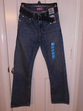 Levi's 514 Slim Straight Boys Jeans Blue Denim Youth Size 12 Regular 26 x 26 NEW