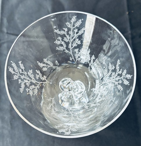 Vasos de cóctel grabados Fostoria vintage de 6 oz. FOLIAGE RAMA 5 Piezas Juego RARO - Imagen 7 de 7