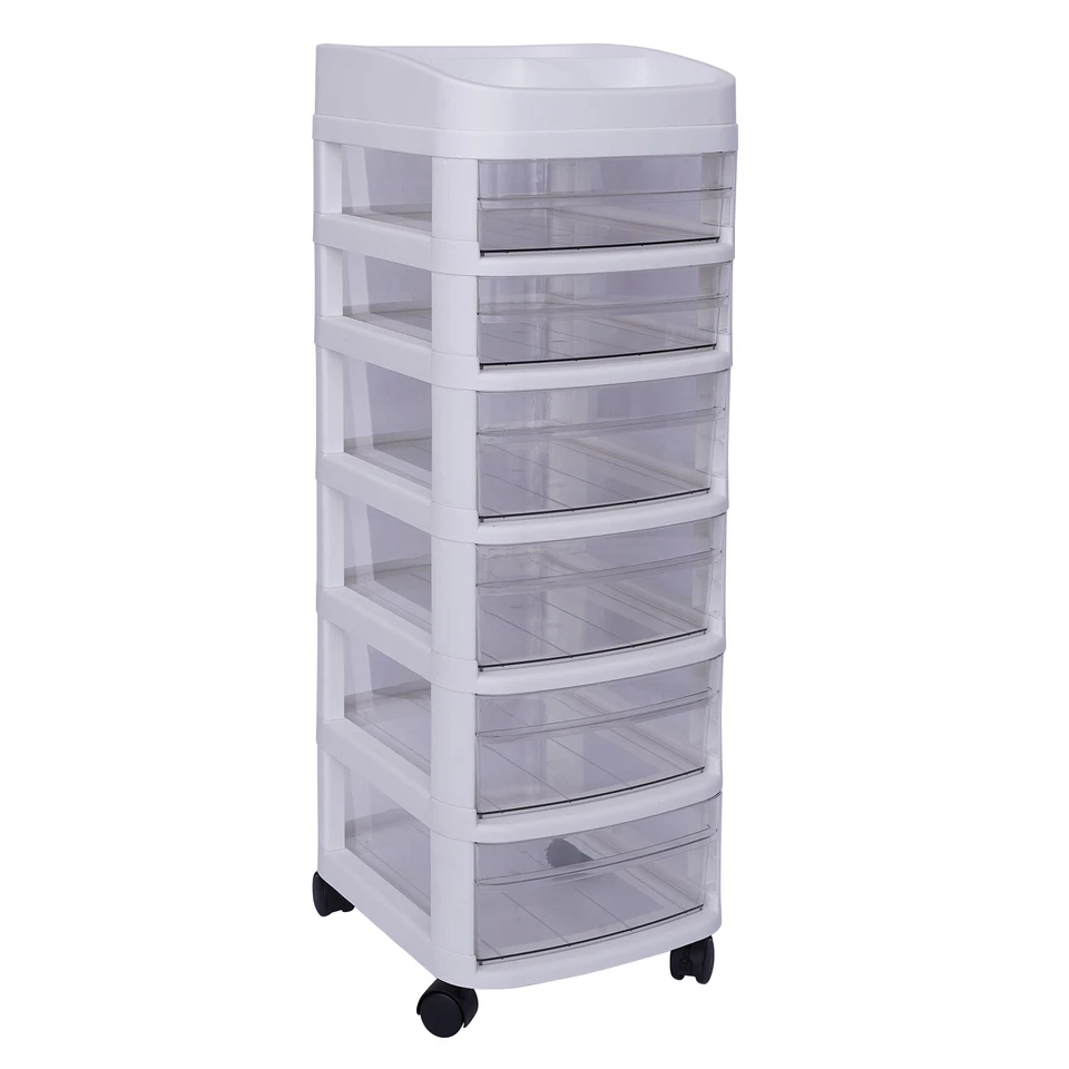 Rolling Storage Utility Cart Kitchen Cart Organizer Shelf Mobile Rack 6 Tier New - Image 3 of 4