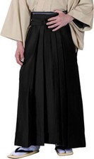 Kyoetsu Hakama Kimono for Men Black color Size SS S M L LL 100 polyester NEW