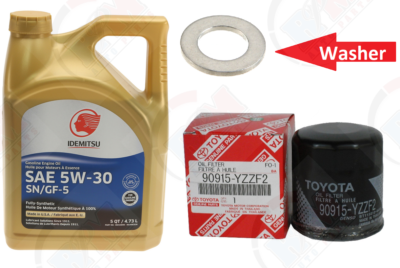 GENUINE Oil Filter 90915-YZZF2 + 5QTS. IDEMITSU 5w-30 Oil for