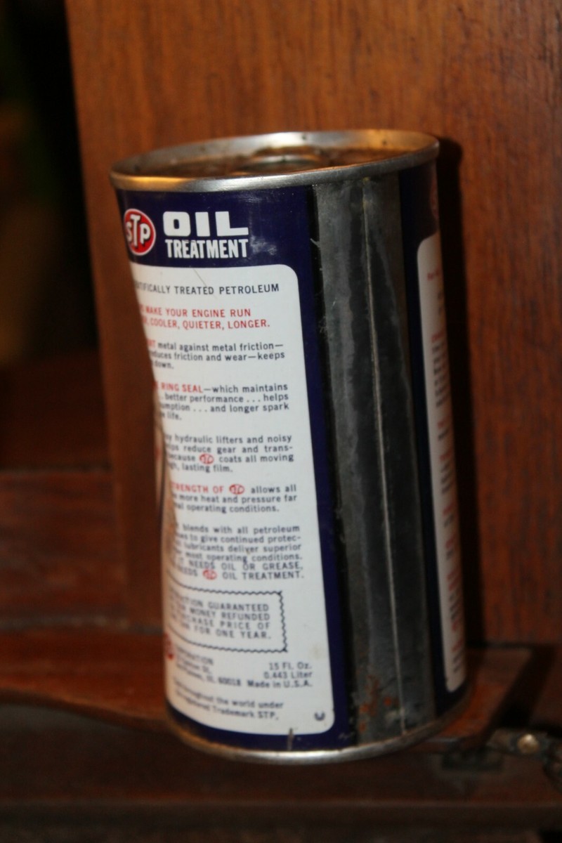 Vintage STP The Racer's Edge 1960's Oil Treatment Can Full Vintage STP The Racer's Edge 1960's Oil Treatment Can Full