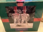 International Silver Company(2) 24% Lead Crystal 7" Angel Candle Holders NIB