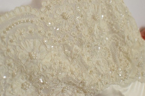 Vintage Victoria's Secret Jugendstil Braut Nachthemd & Kleid Set Elfenbein Satin, L - Bild 10 von 24