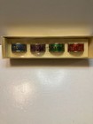 NEW Pier 1 Exclusive Glitter Napkin Rings of 4 Blue, Purple, Red & Green