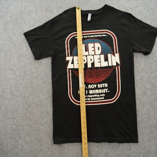 Led Zeppelin 1971 Wembley Shirt Mens Small Black Concert Tee Retro Graphic - Bild 8 von 13