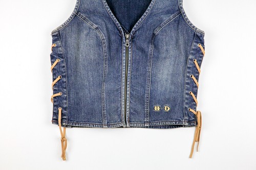 Harley de Bleu Femme Jeans Débardeur Biker Davidson BxgwqR6WrB