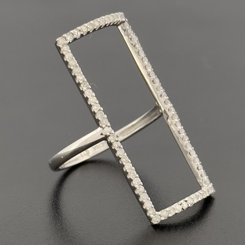 9ct White Gold 0.33ct Diamond Cluster Cocktail Ring K 1/2, P Hallmarked - Picture 2 of 9