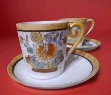 Miniature Tea Set Children's cup and saucer of four Fall Autumn Toy Miniature