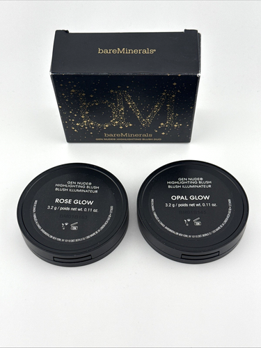 bareMinerals Gen Nude Highlighting Blush Duo – Opal Glow & Rose Glow – NEW - Picture 4 of 4