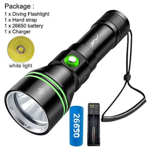 300000LM Diving Flashlight P70 LED Scuba Underwater Fishing Hunter Dive Torch - Picture 15 of 15