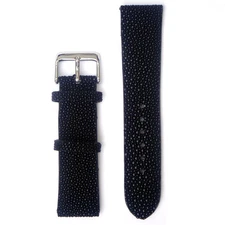 Black Genuine Stingray Skin Watch Strap