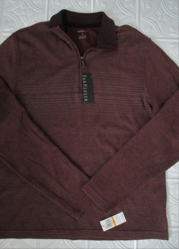 Van Heusen Sweater Men's Sz. S Ribbed Kint Pullover 1/4 Zip L/S msrp $65 NWT - Picture 2 of 7