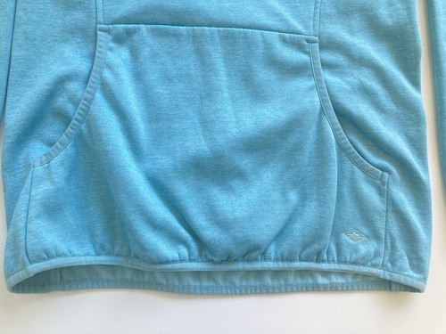 Mountain Designs Size 8 Blue Hoodie Kangaroo Pocket Outdoor Hiking Comfort - Picture 4 of 10