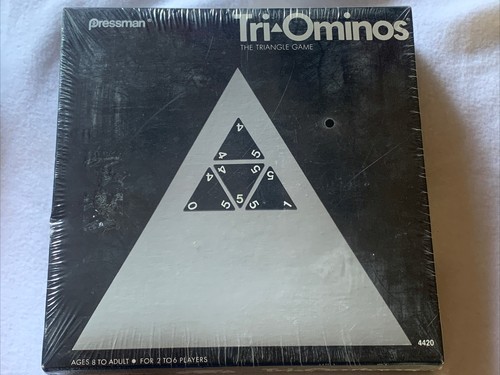 1968 Pressman Tri Ominos The Triangle Game Tri-Ominos, Vintage, RARE, OOP NEW - Picture 1 of 12