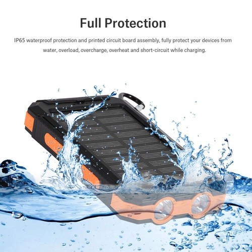26800mAh Solar Power Bank Charger Ladegerät Externer Batterie mit LED 2USB Akku - Zdjęcie 12 z 21