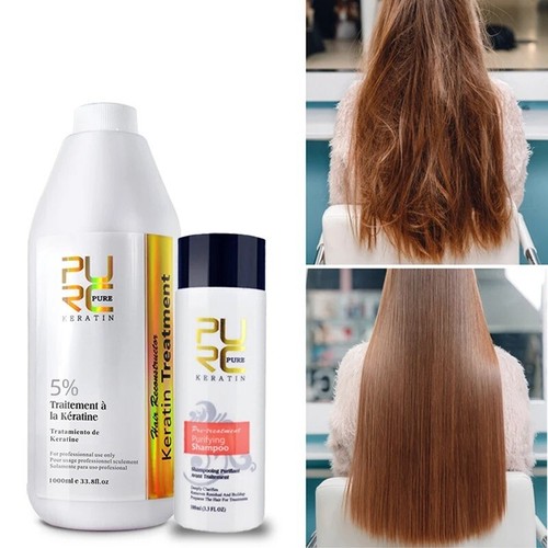 5% cheratina brasiliana secca crespo danneggiata cura capelli trattamento riparazione lisciante - Foto 1 di 23