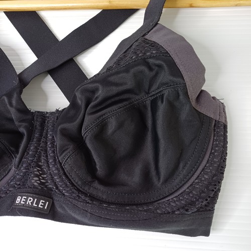 Berlei Bra 10C Black Sports Underwire Soft Cup Full Coverage - Picture 7 of 9