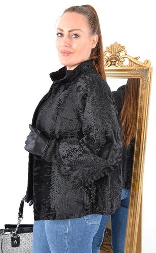 US1594 REAL BROADTAIL PERSIAN LAMB FUR JACKET RANCH PERSIAN LAMB SIZE XL - Picture 7 of 22