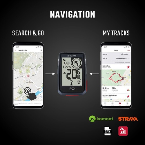 Sigma ROX 2.0 Fahrrad-Navi Fahrrad GPS, GLONASS, spritzwassergeschützt - Bild 3 von 5