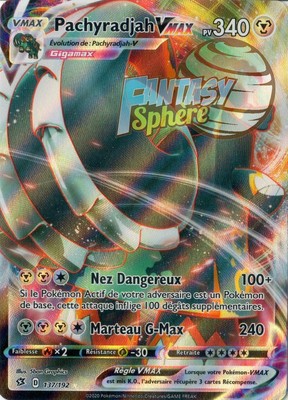 Pokemon 137/192 Pachyradjah VMAX Full Art Epee et Bouclier ... Pokemon 137/192 Pachyradjah VMAX Full Art Epee et Bouclier ...