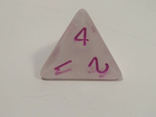NEW RPG Dice 10pc - Mysty Clear White w/pink- 1@D4 D8 D10 D12 D20 D00-10 &4D6 - Picture 2 of 8
