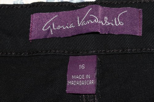 Ladies Gloria Vanderbilt Amanda Black Twill Jeans size 16 ~ 29.5" Inseam - Picture 7 of 11