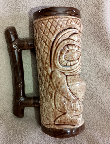 GIANT KU 2001 Tiki Farm With Large Handle By Jimmy C Island Brown 8.5" - Picture 2 of 10