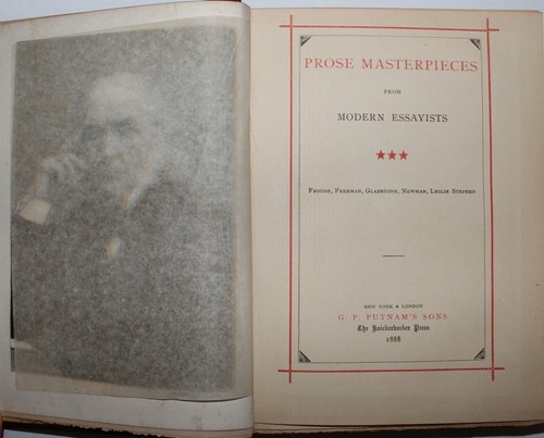 Antique 1888 HC Prose Masterpieces from Modern Essayists Froude, Freeman, More! - Picture 5 of 5