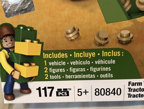 Mega Blocks-#80840-John Deere Farm Tractor-117 Pc Set-NEW In Sealed Box - Picture 5 of 9