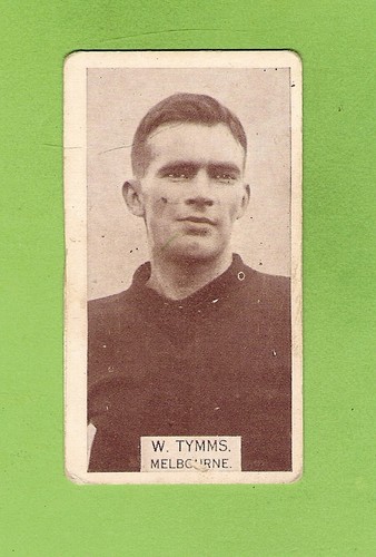 1933 VFL WILLS CIGARETTE  CARD  #199. W. TYMMS, MELBOURNE - Picture 1 of 2