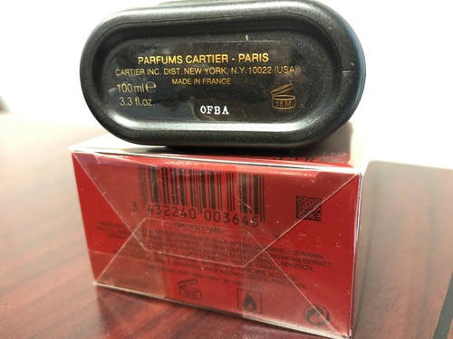 * 2010 * SANTOS DE CARTIER CONCENTREE 3.3 FL oz / 100 ML EDT Spray Batch #0FBA - Picture 7 of 7