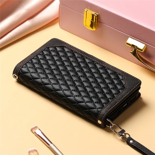 For iPhone 16 15 14 13 12 11 Pro Max 8 Plus Flip Leather Wallet Case Cover Strap - Picture 80 of 81