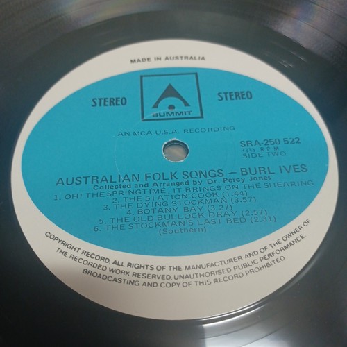 Burl Ives Australian Folk Songs Vinyl Record - Picture 3 of 4