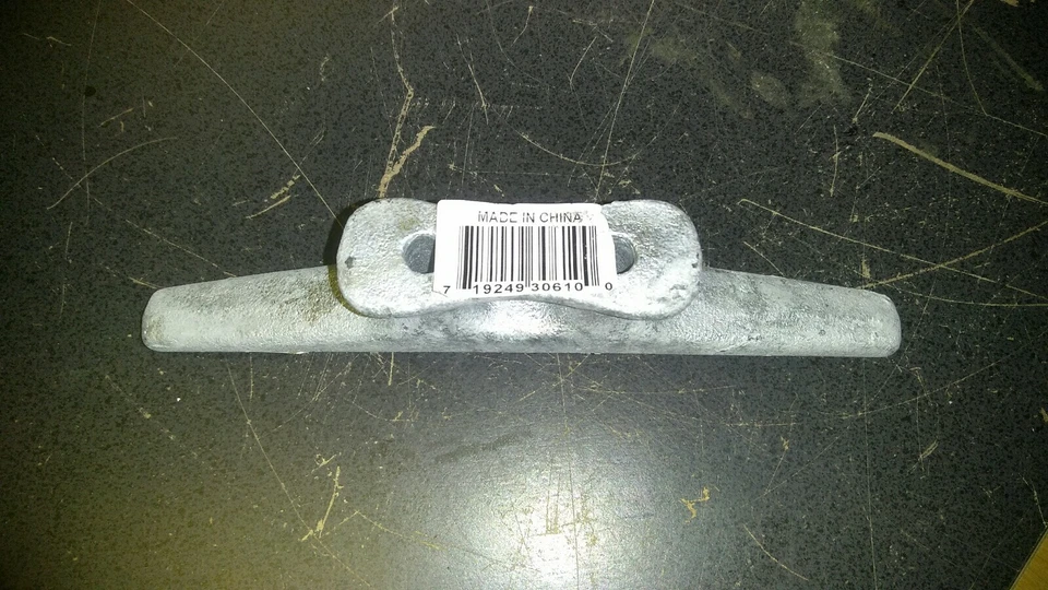 (12) Tacos de base abierta de hierro gris galvanizado de 8 pulgadas para barcos y muelles Foto 3 de 4