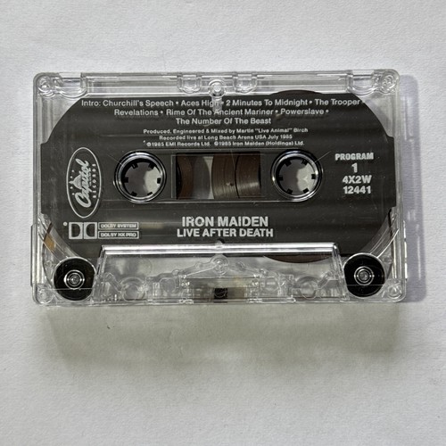 Iron Maiden Live After Death Cassette Tape 1985 Capitol Records OG US Metal - Picture 3 of 5