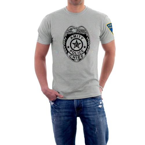 Camiseta Amity Jefe de Policía Brody Shark Island Tiburón Película de Terror Camiseta por Sillytees - Imagen 11 de 12
