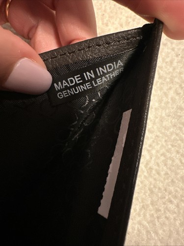CK Calvin Klein dunkelbraune Echtleder Geldbörse faltbares Kartenetui Ausweistasche - Bild 16 von 16