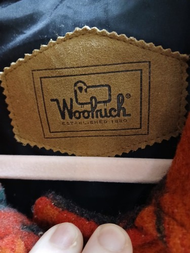 Vintage Woolrich Mantel Damen große Aztekendecke Wolle Staubtuch USA Südwesten Kapuze - Bild 5 von 6