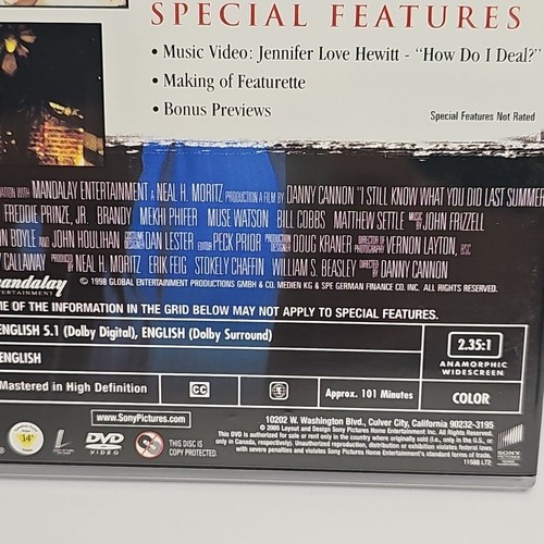 I Know What You Did Last Summer - The Collection DVD, 2016, 3-Disc Set - Picture 8 of 13