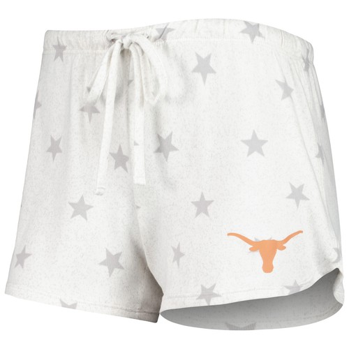 Women's Concepts Sport Cream Texas Longhorns Agenda Stars Tank Top and Shorts - Picture 4 of 5