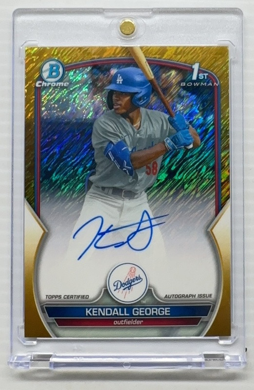 2023 Bowman Draft Kendall George Chrome Auto Gold Shimmer Refractor 1st #1/50